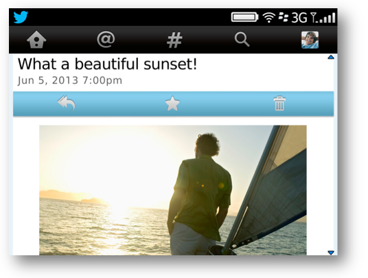 Twitter app para BlackBerry 5