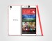 HTC Desire Eye color blanco y rojo frente y posterior