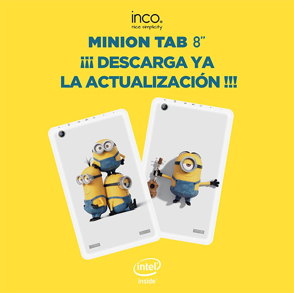 Nueva Inco Minion Tab de 8 pulgadas  personajes de la película de los Minions actualización