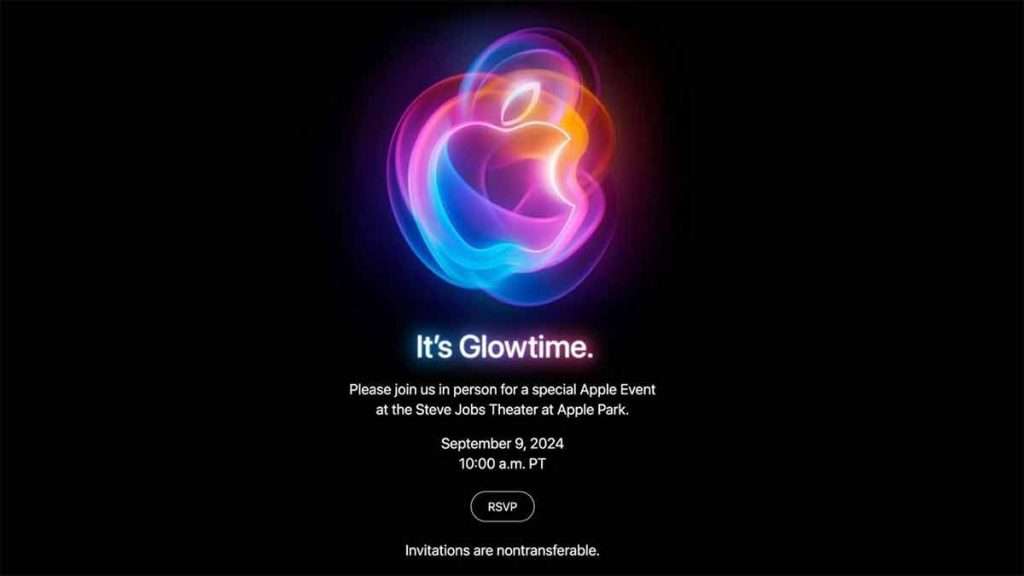 Apple invitación a evento 9 septiembre 2024 para presentar nuevos iPhone 16