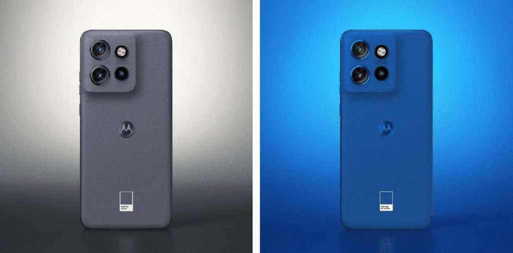 Motorola Edge Neo color azul y gris pantones