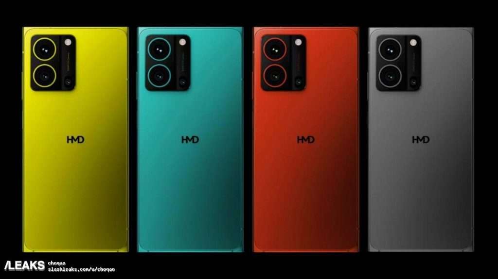 HMD Hyper filtrado en colores amarillo, verde, rojo y gris